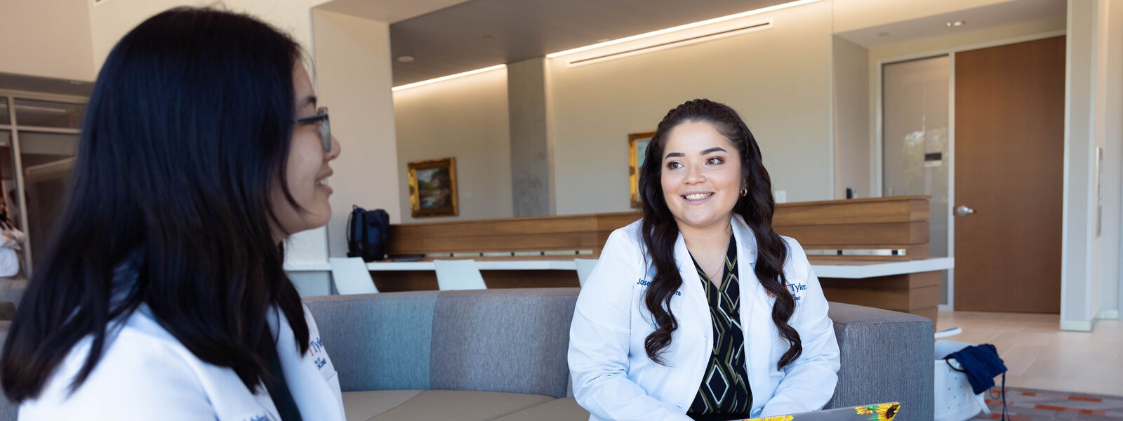 Medical students having a discussion