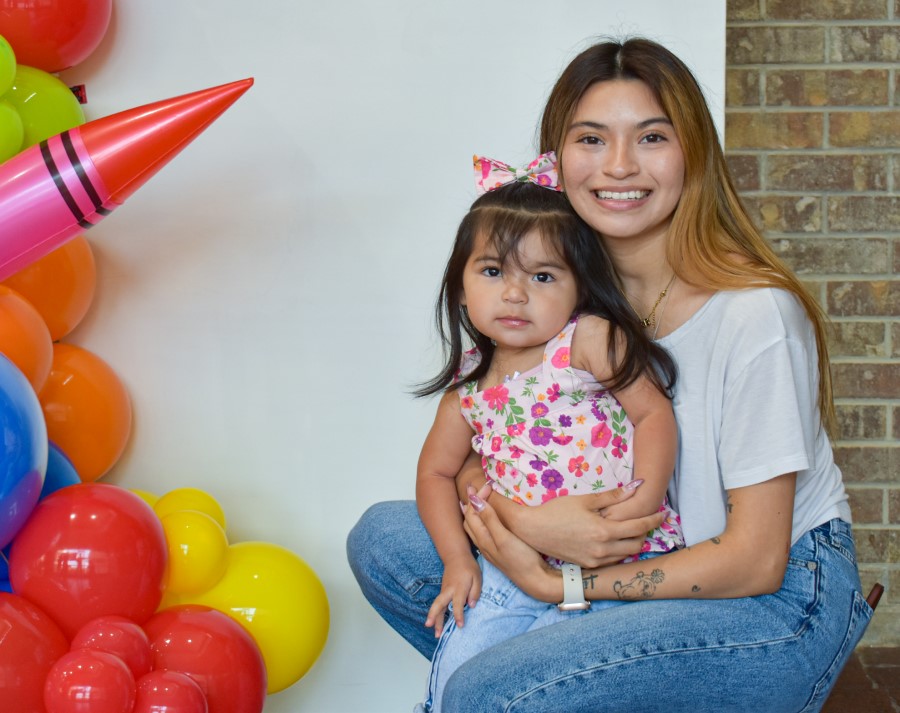 Bliss Cordova with daughter