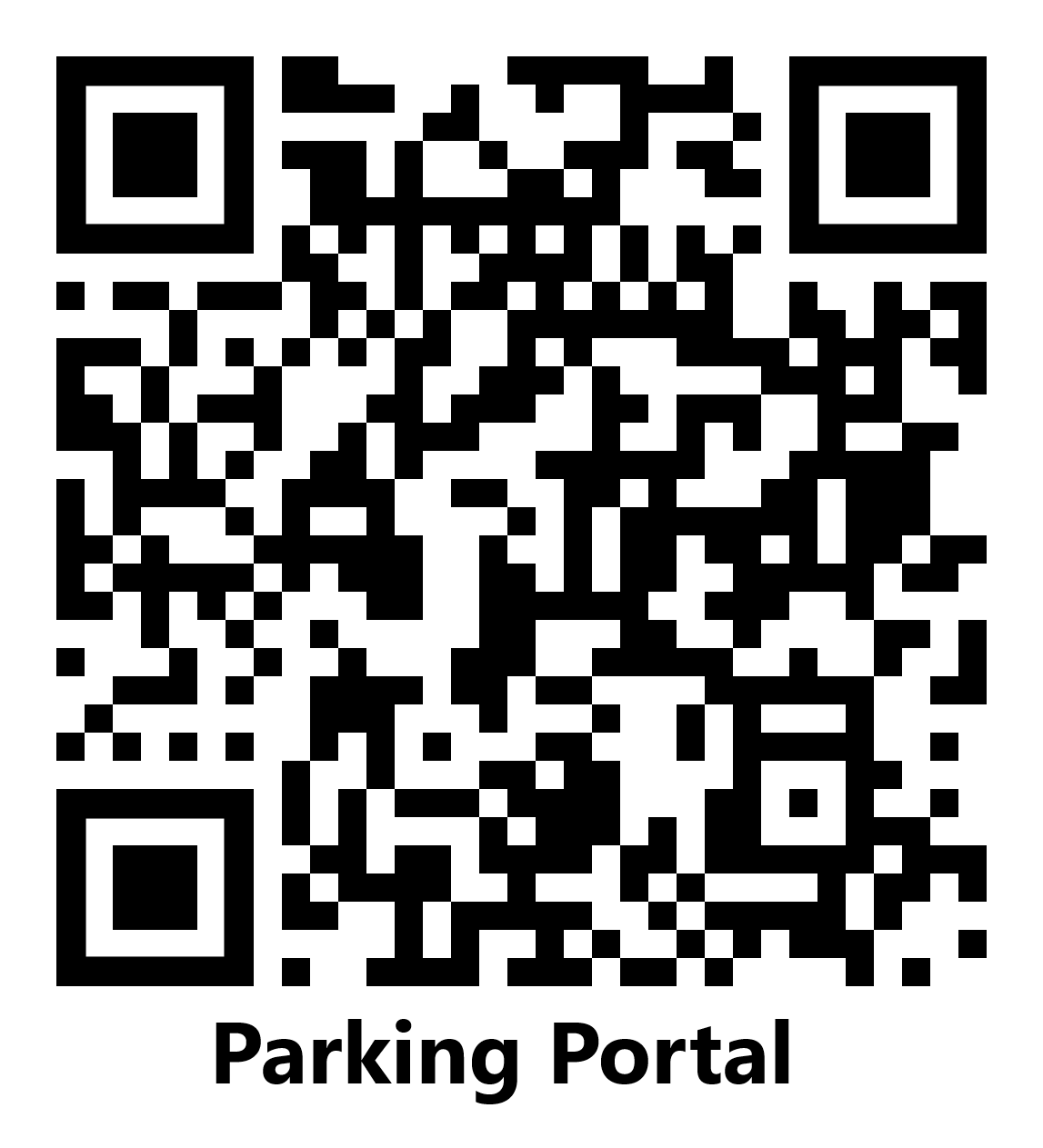 qr code for logging into the parking portal