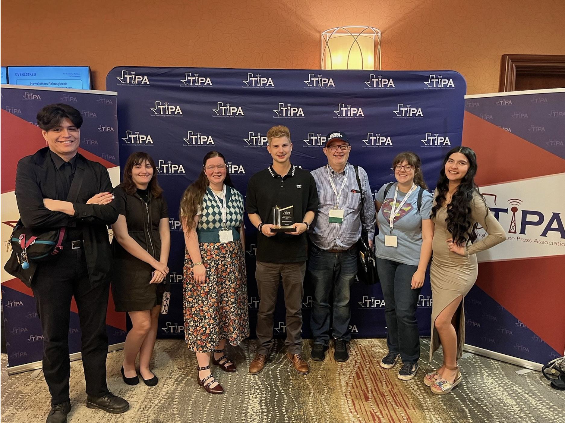 UT Tyler Students and Adviser at 2024 TIPA Convention