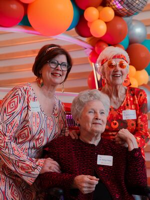 School of Nursing 50th Anniversary Kickoff (L to R): Dr. Barbara K. Haas, School of Nursing dean, with founding mothers Dr. Marian Rowe and Dr. Doris Riemen. The School of Nursing hosted a kickoff event for its 50th anniversary, paying tribute to its inception in 1975. 