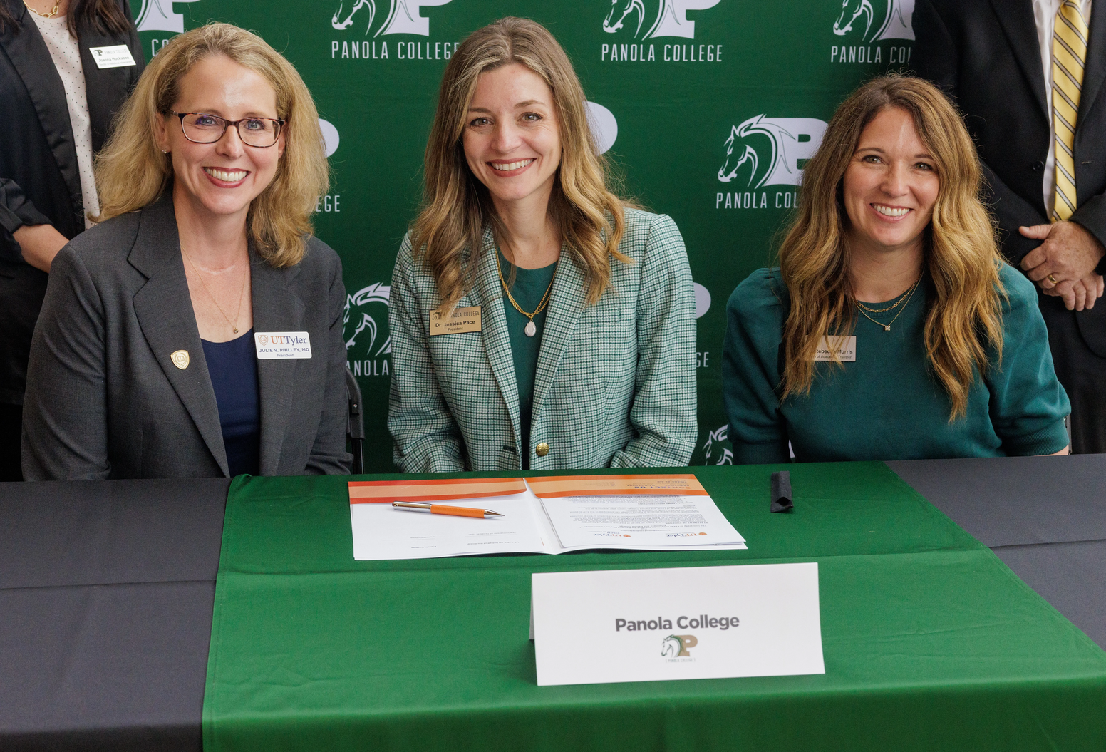 UT Tyler President Julie V. Philley Signing with Panola College