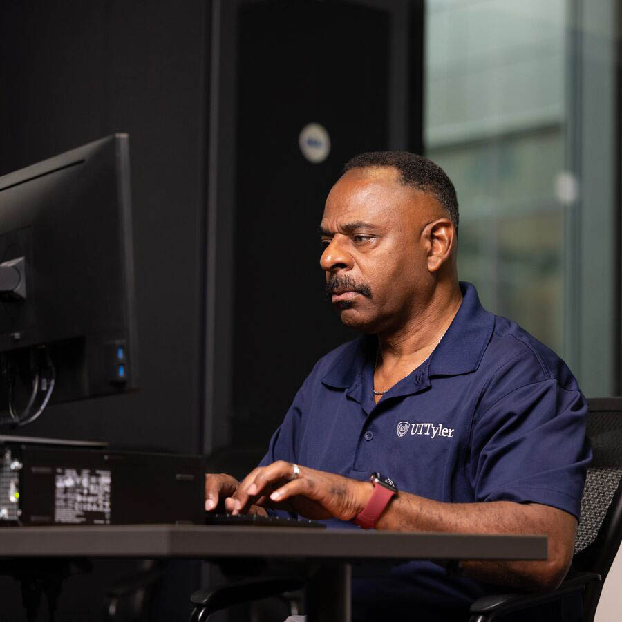 Man working at computer