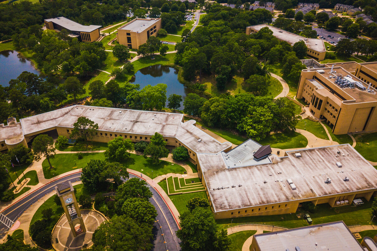 Aerial shot of the UT Tyler Campus