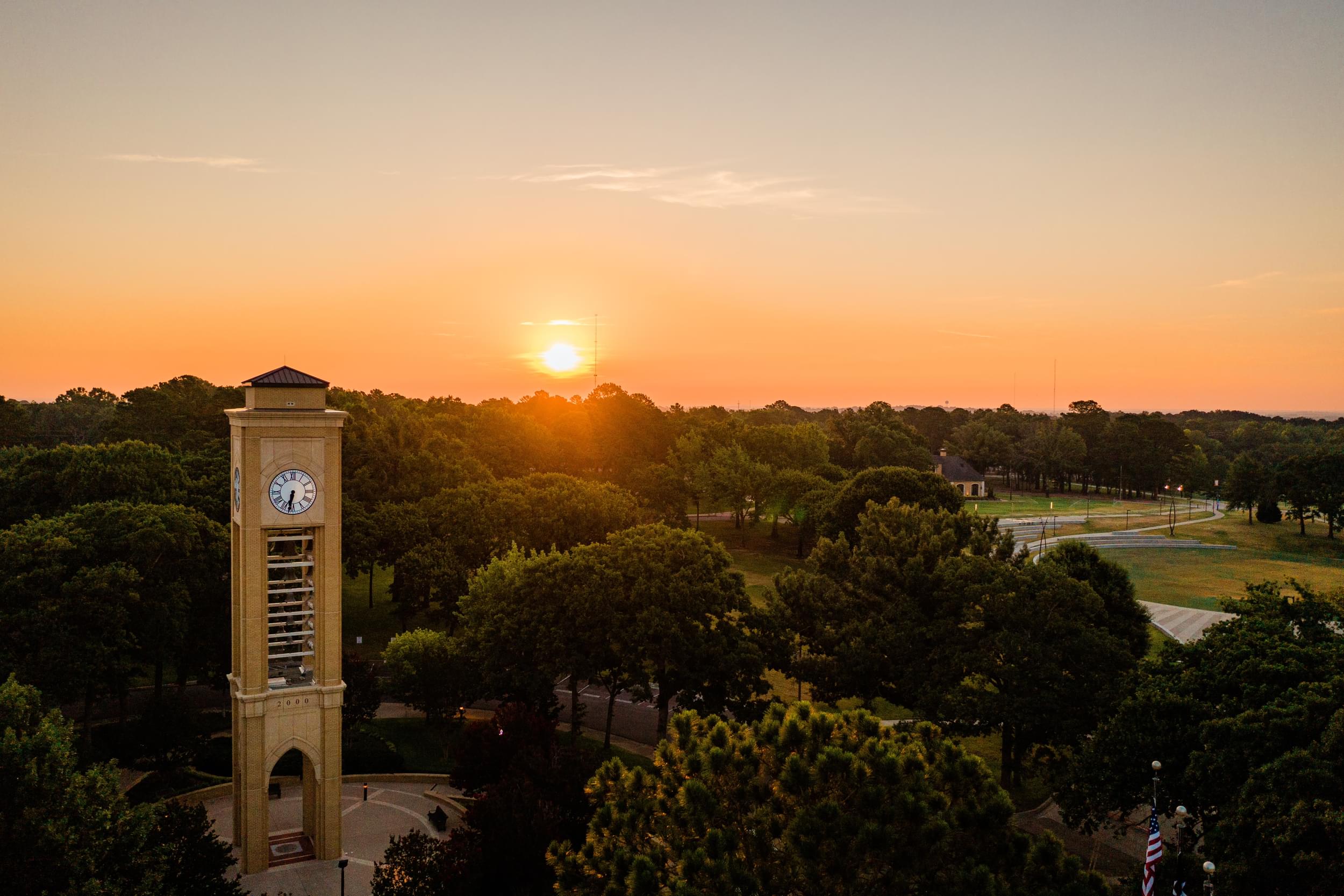 Riter Bell Tower at Sunrise