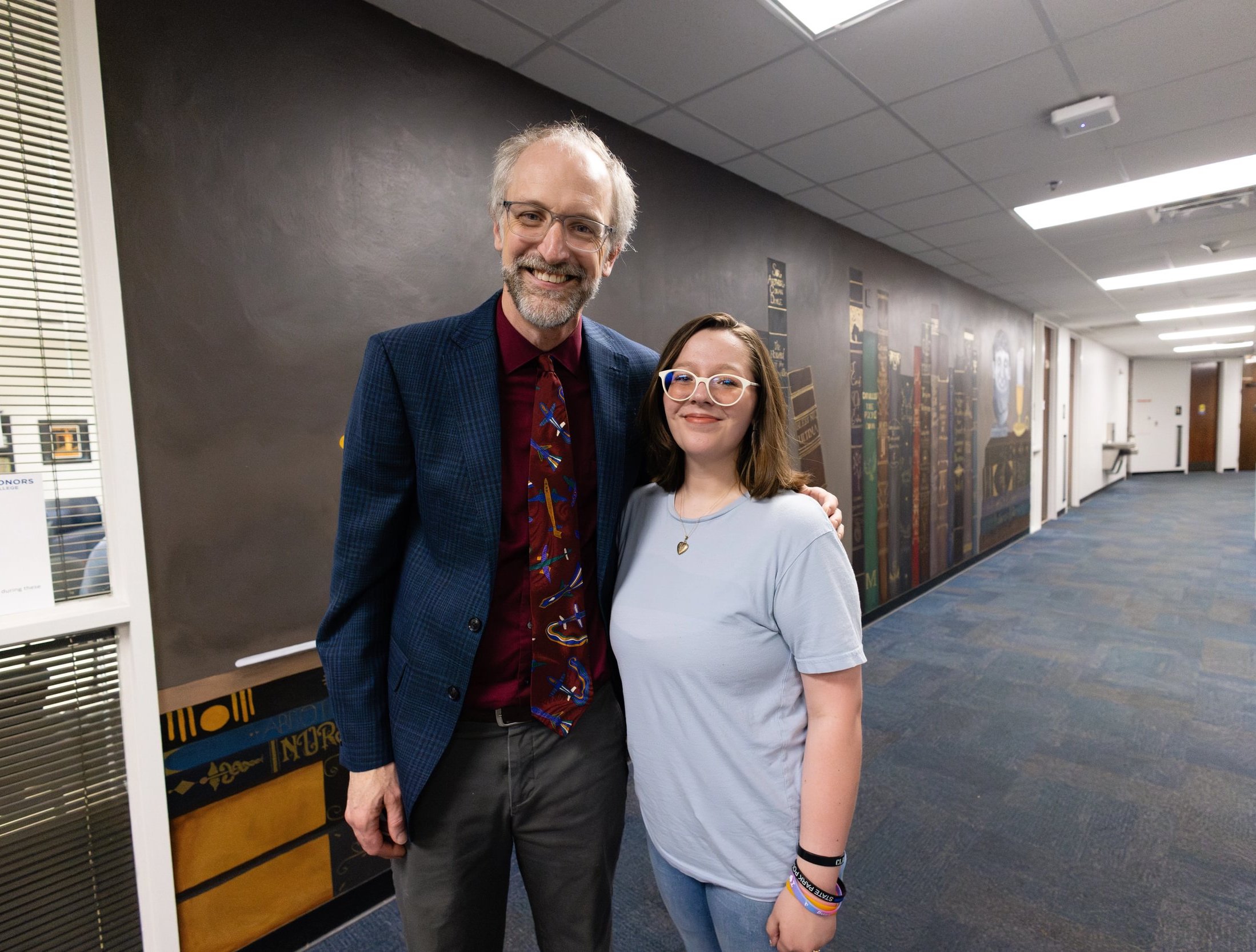 Honors College Founding Dean with Mural Artist