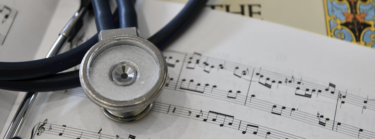 Stethoscope on a music sheet