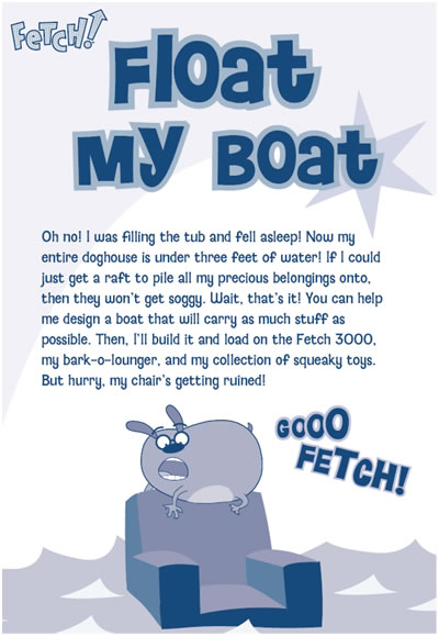 "Float my boat" challenge description