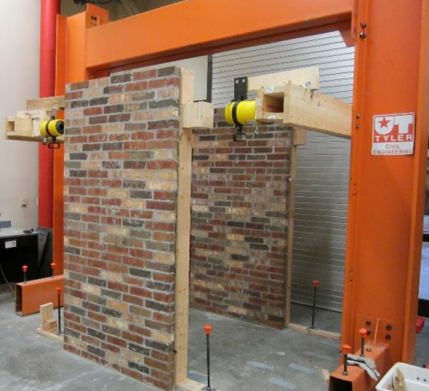 Testing Lateral Load Behavior of Clay Masonry Façade with Advanced Wood Framing