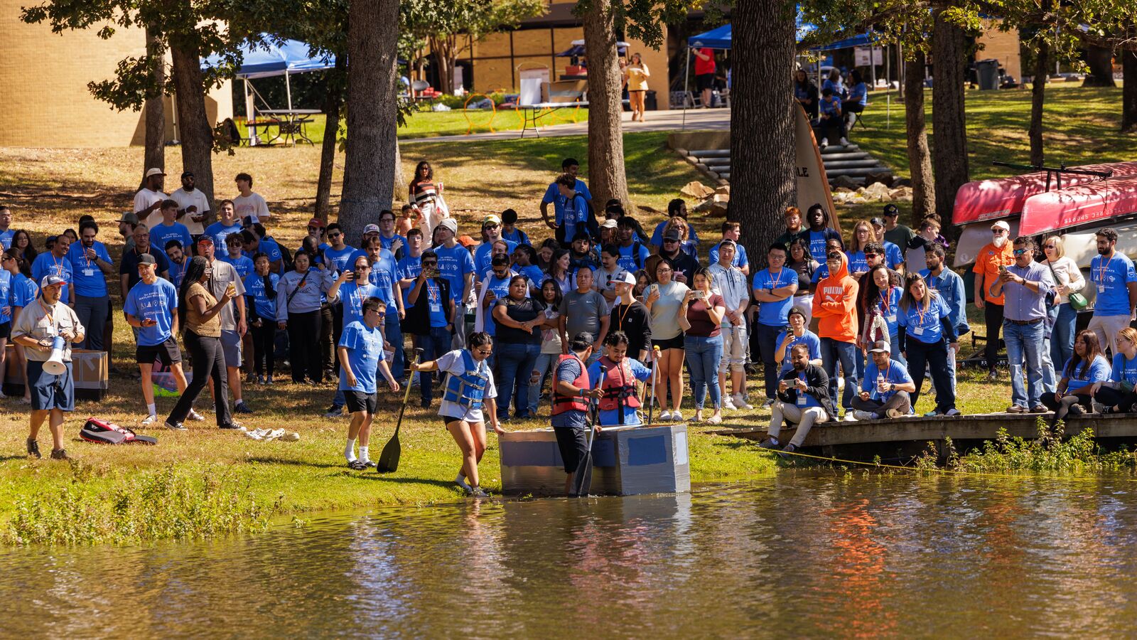 cardboard canoe set to race