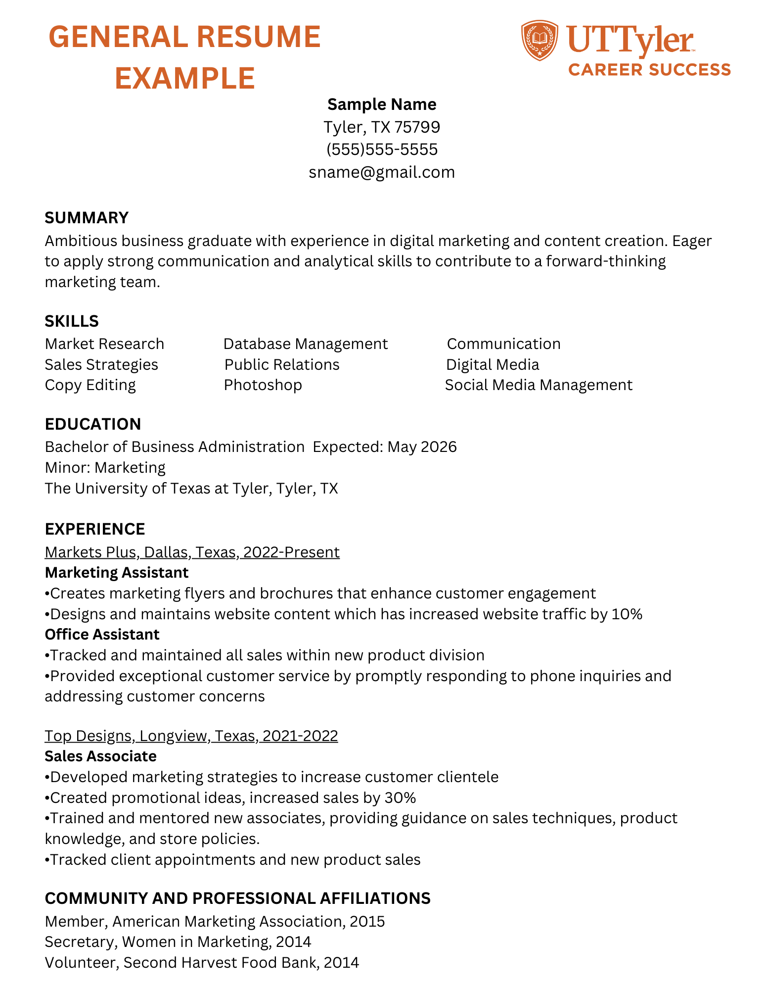 Resume Example