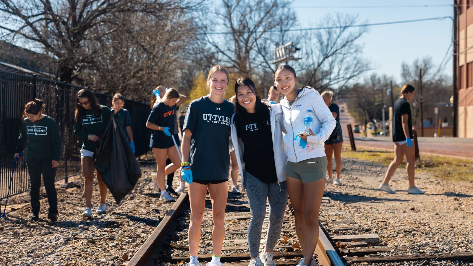 students doing community service